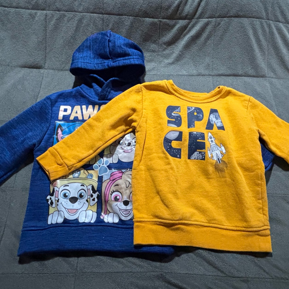 Nickelodeon Kids Hoodie & 'Space' Sweatshirt Set - Yellow & Blue